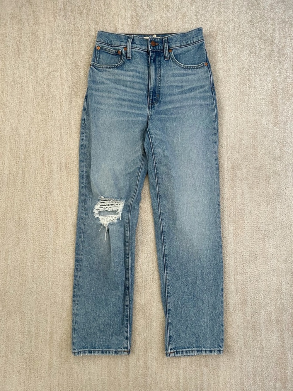 Madewell The Perfect Vintage Straight Blue Jeans 25